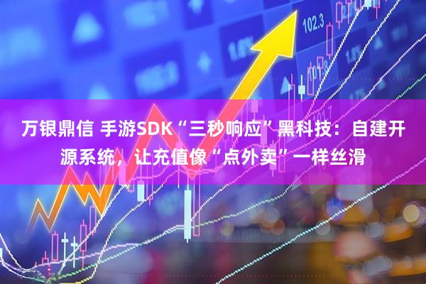 万银鼎信 手游SDK“三秒响应”黑科技:自建开源系统,让充值像“点外卖”一样丝滑